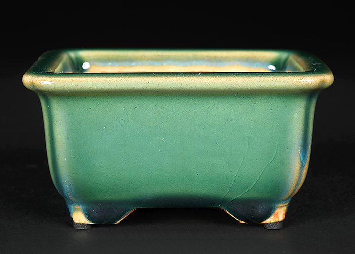 広東隅入長方鉢〔石峰雨竹〕 | 盆栽、盆栽書籍、盆栽鉢の通販│近代出版