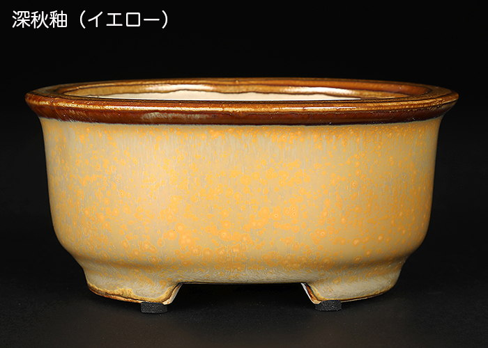 広東楕円鉢〔石峰雨竹〕 | 盆栽、盆栽書籍、盆栽鉢の通販│近代出版