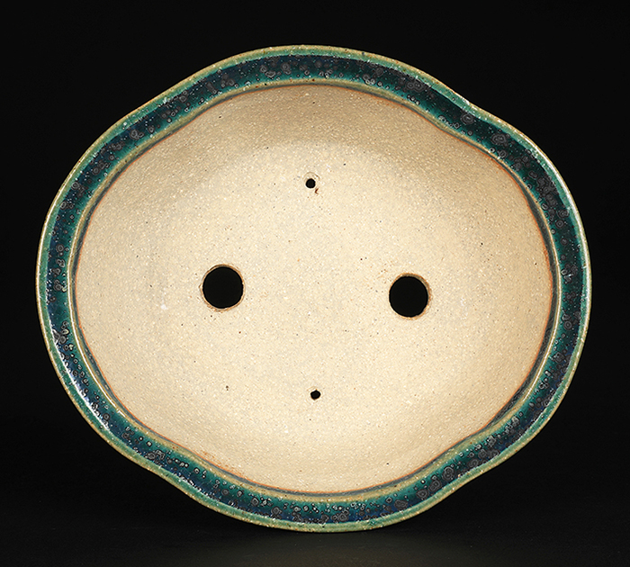 鴻陽織部釉木瓜式鉢 | 盆栽、盆栽書籍、盆栽鉢の通販│近代出版