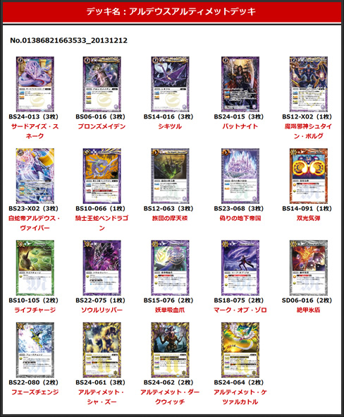 注目マイデッキ紹介 - デッキ特集｜Battle Spirits バトルスピリッツ