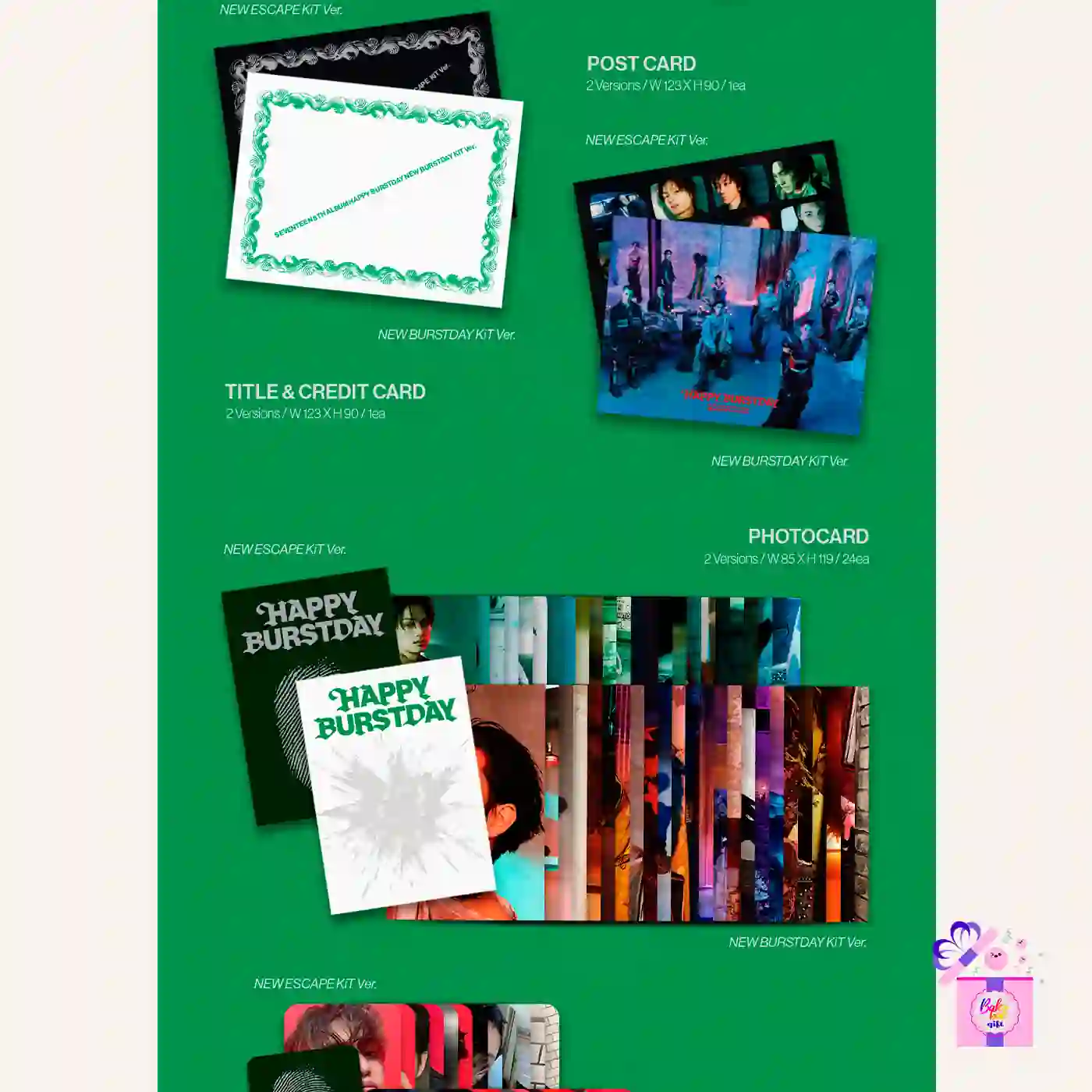 SEVENTEEN – Happy Burstday [KiT Ver.] (5th Full Album) – Bak Bak K