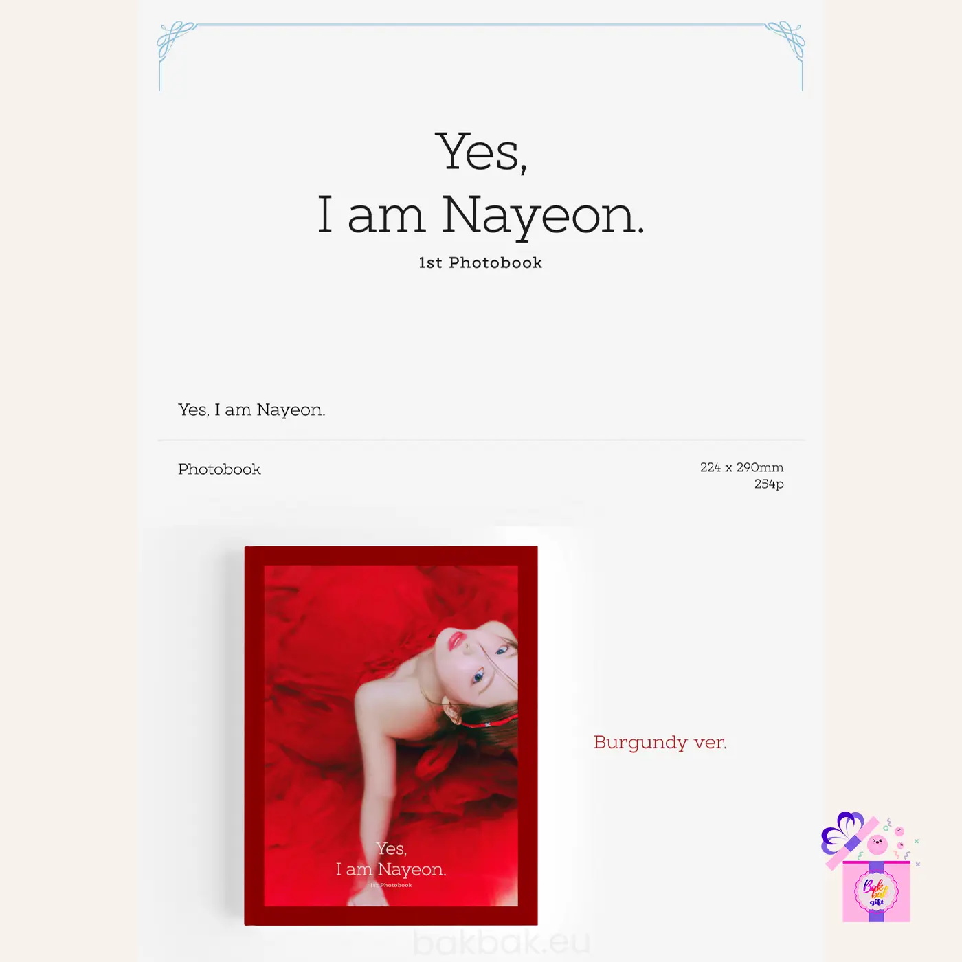TWICE – Yes, I am Nayeon. (1st Limited Photobook) – Bak Bak K-Pop