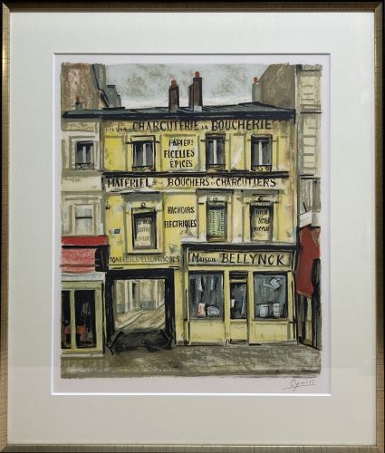 荻須高徳「黄色い店」 の買取実績｜静岡県三島市 リトグラフ（石版画）