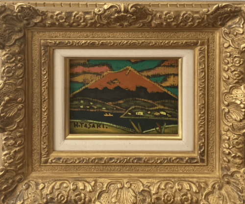田崎広助「朱富士」の買取実績｜東京都中野区 油絵・油彩画