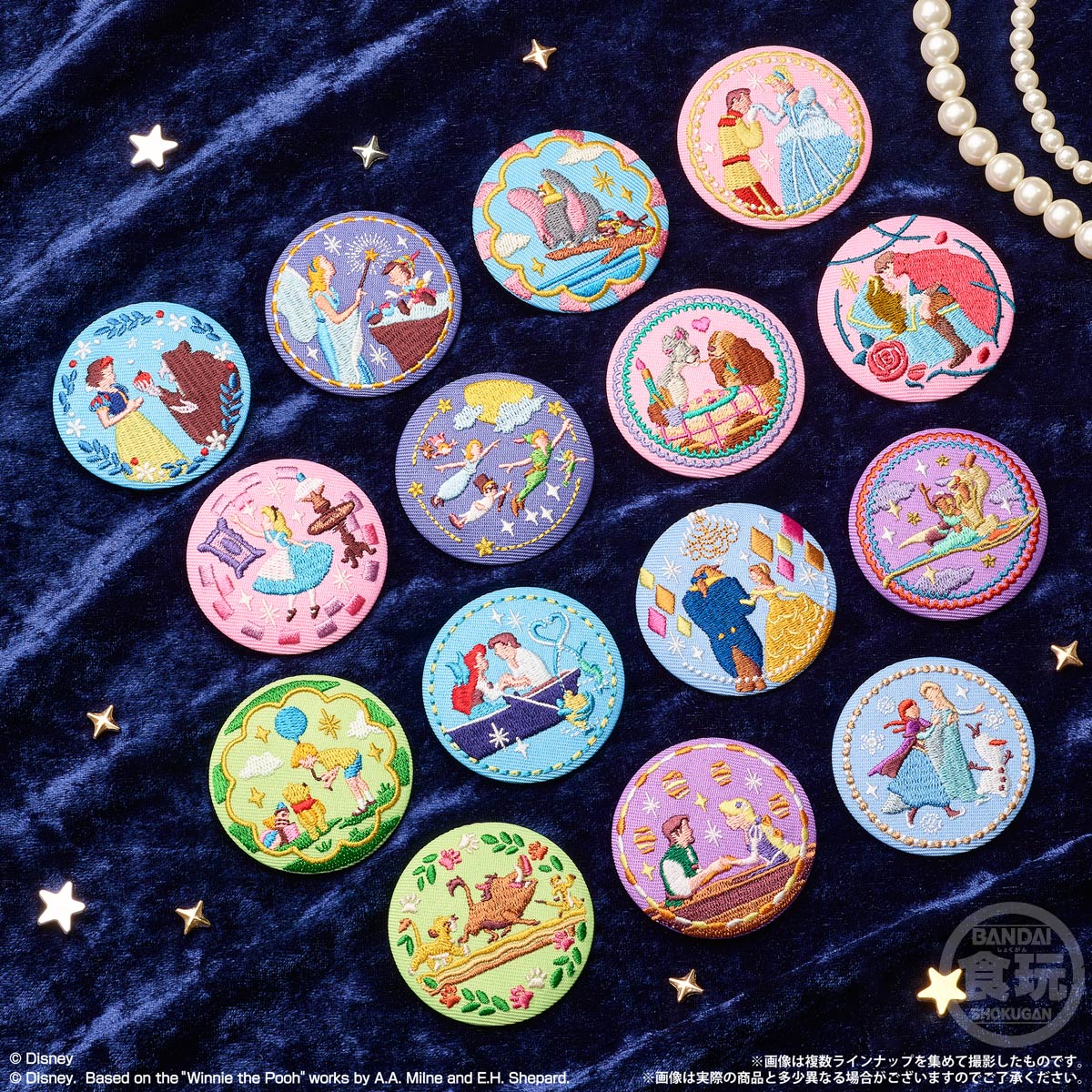 Disney Characters 刺繍缶バッジビスケット(再販）｜発売日：2025年9月