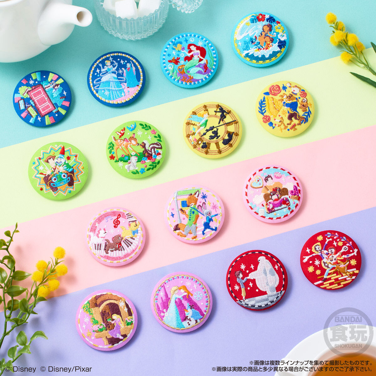 Disney Characters 刺繍缶バッジビスケット2｜発売日：2025年12月22日