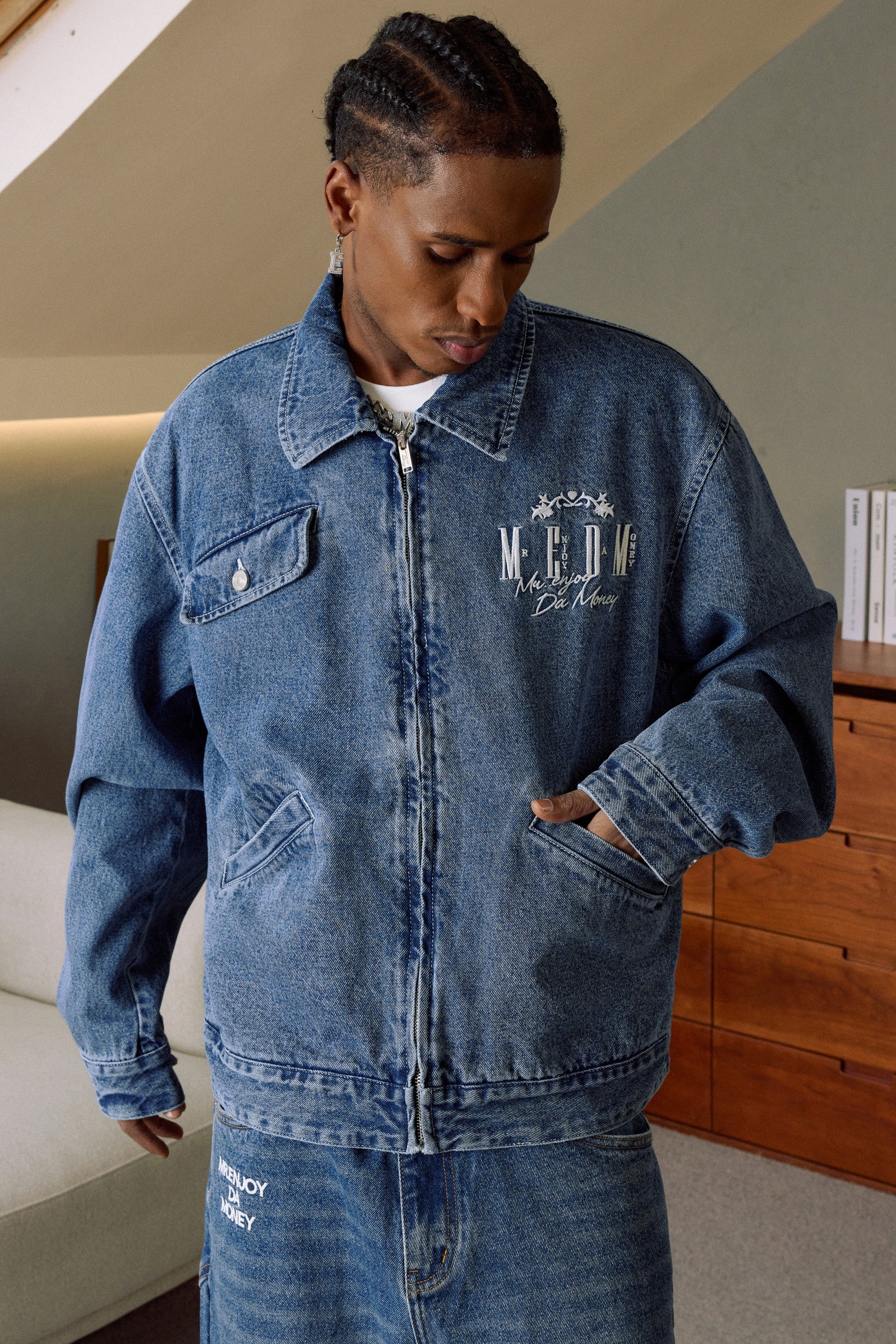 MEDM RETRO DENIM JACKET – Baroque Galleria