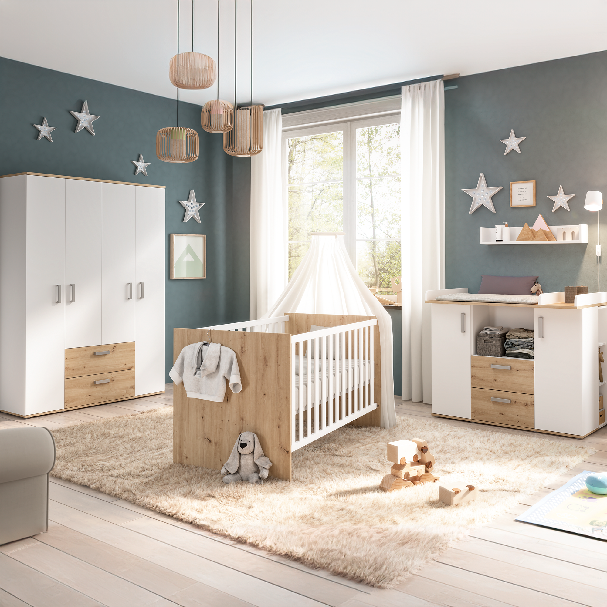 Mäusbacher 3-teiliges Babyzimmer Celina | in Weiß | BabyOne