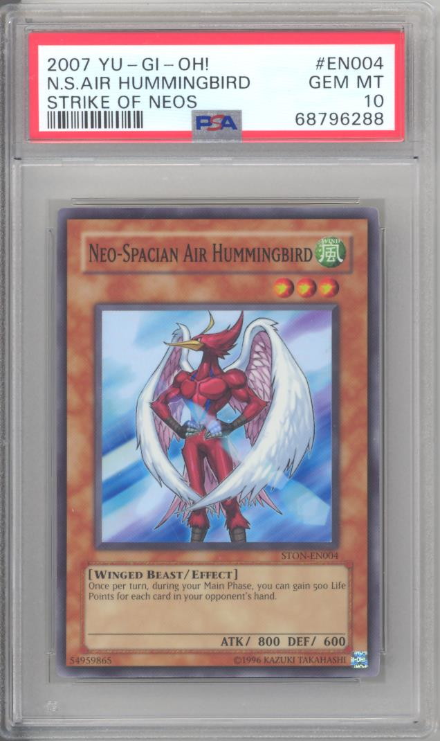 PSA 10 - Yu-Gi-Oh Card - STON-EN004 - NEO SPACIAN AIR HUMMINGBIRD