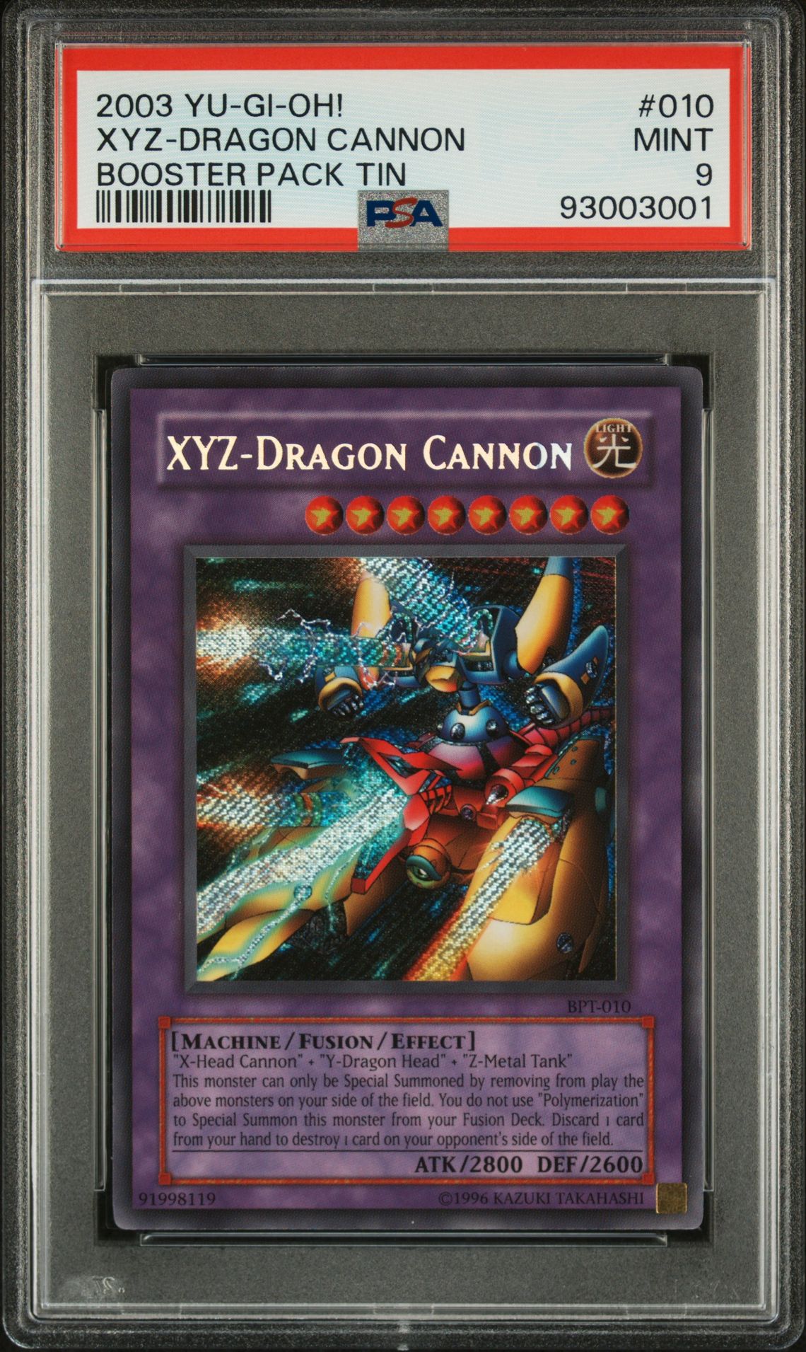 PSA 9 - Yu-Gi-Oh Card - BPT-010 - XYZ DRAGON CANNON (secret rare