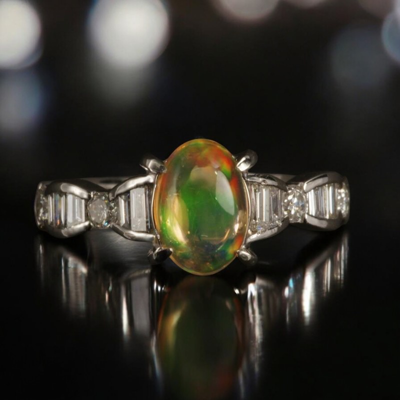 Pt900メキシコオパールリング - ベル宝飾オンラインショップ