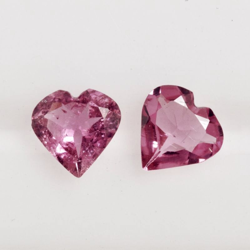 ピンクトルマリンハート 約6×6×厚み3mm 10月誕生石 - ルビー通販 ベル