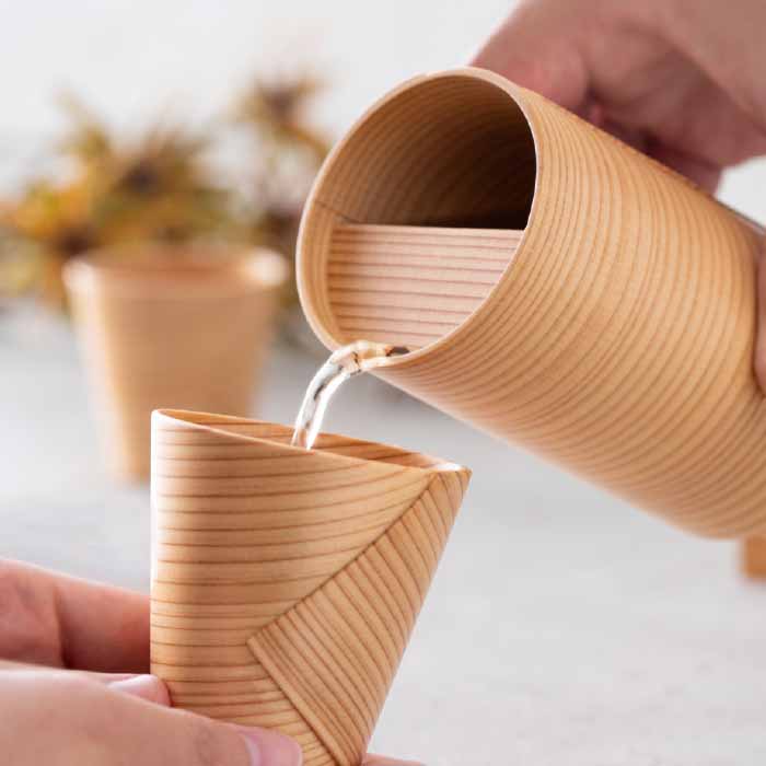 ギフト 栗久 曲げわっぱ 徳利・ぐいのみセット｜ギフト、贈り物