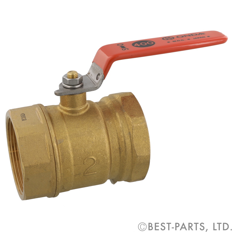 FF-50C｜オンダ製作所｜FF型ボールバルブ Rc2×Rc2 フルボール オレンジ