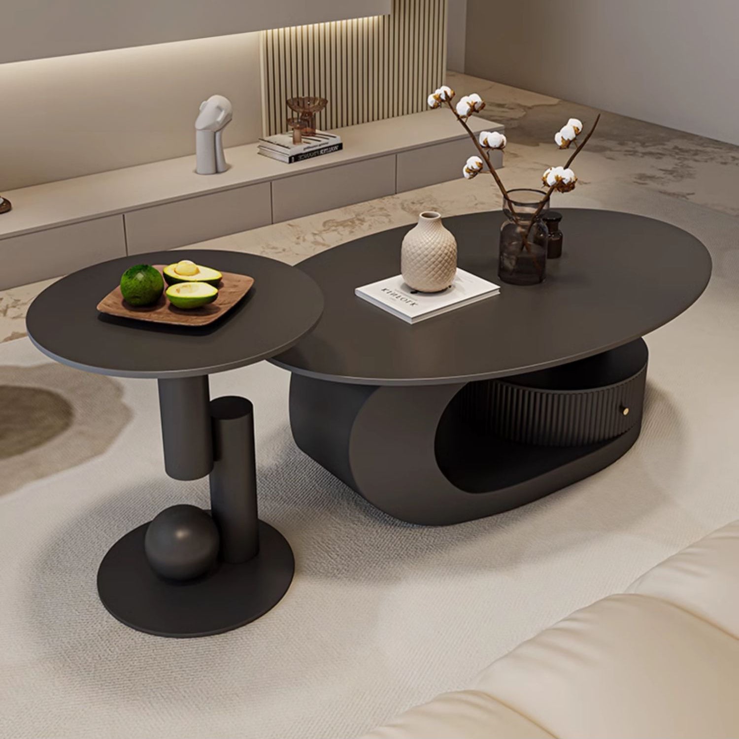 センターテーブル セラミック引き出し付き fel-1945