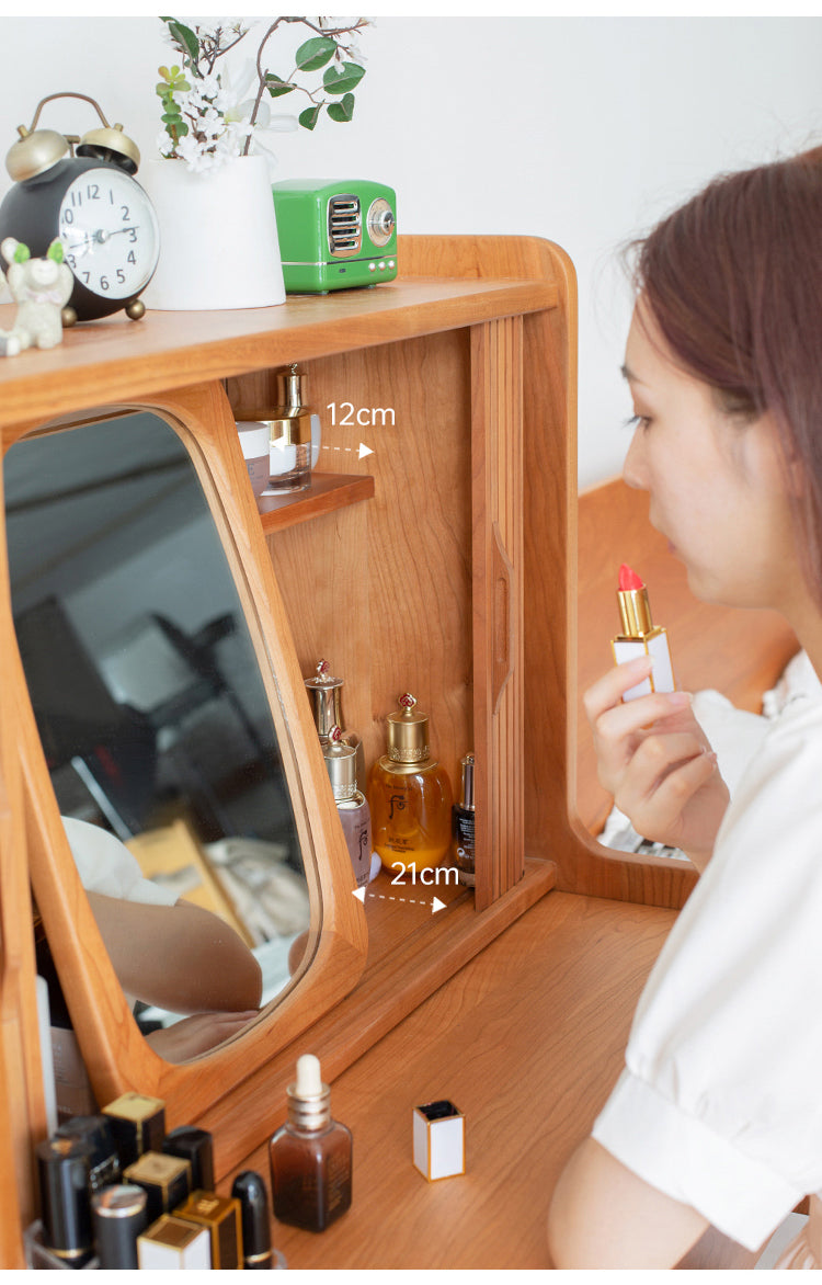 ドレッサー 化粧台 メイク台 卓上ミラー付き 大容量収納 おしゃれydss-877