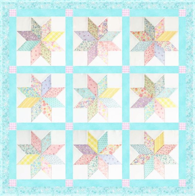 星のベビーキルト／SOLD OUT／虹色の大きな星が可愛い！男女兼用