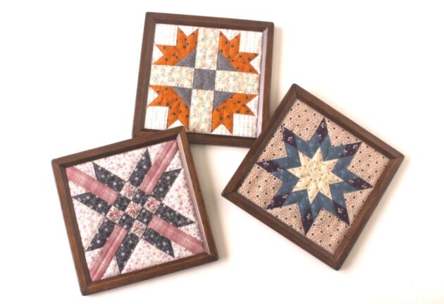 キルトフレーム3種／印象的な3つのパターンをアンティーク調の素敵な