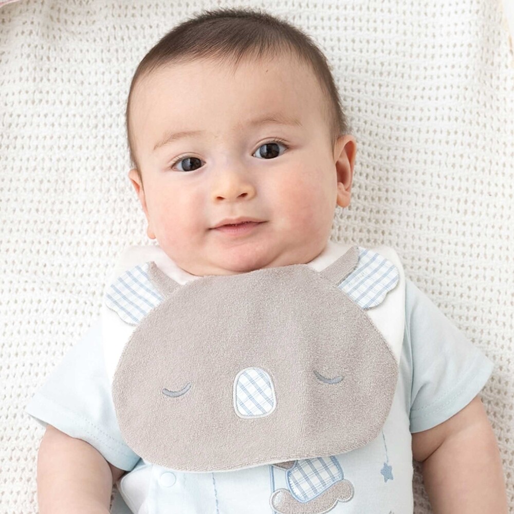 パイルコアラフェイススタイ(ワンサイズ グレー): 新生児/ベビー【べべ