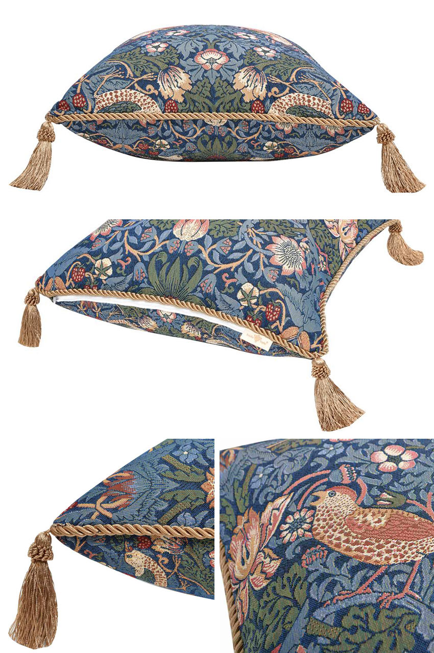 ジェニファーテイラー クッション Strawberry Thief 45×45cm | ロココ