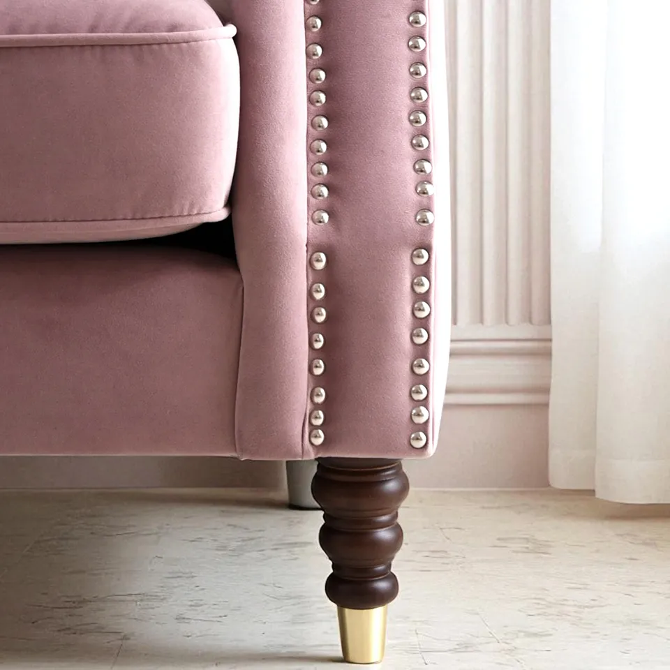 エトワール ブランシュ 3人掛けソファ(3P) ローズ 幅190cm｜ロココ調