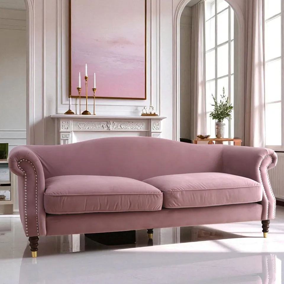 エトワール ブランシュ 3人掛けソファ(3P) ローズ 幅190cm｜ロココ調