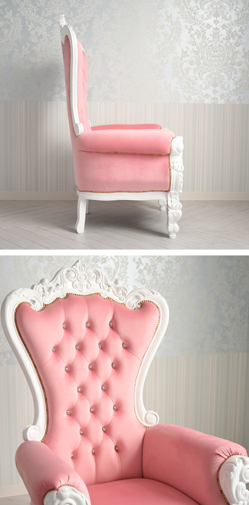 King＆Queen ロココ ホワイト プリンセス ファンタジーチェア | ロココ