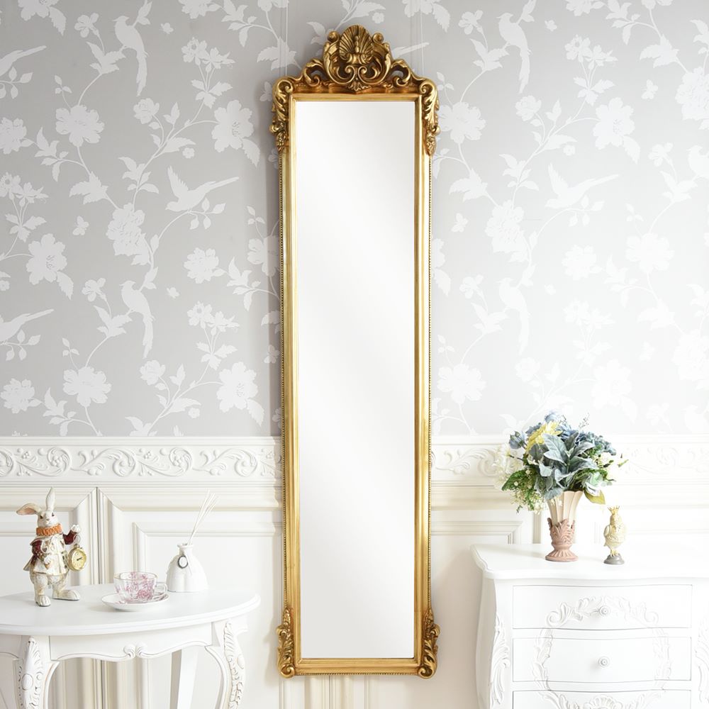 ロココ調 姿見ミラー アンティーク ゴールド 幅41cm | ロココ調家具