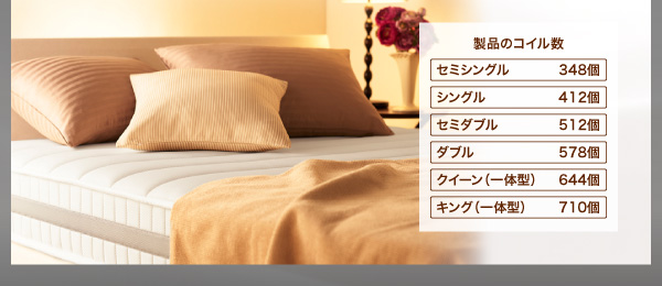 セミダブル【EVA エバ】ホテルプレミアム 高密度ボンネルコイル