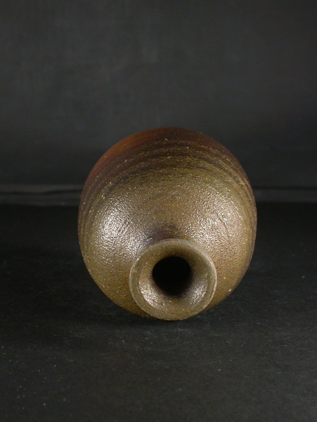 備前焼 登窯 備前焼名門作家 伊勢崎 紳 共箱付黄ゴマ徳利5 備前焼卸