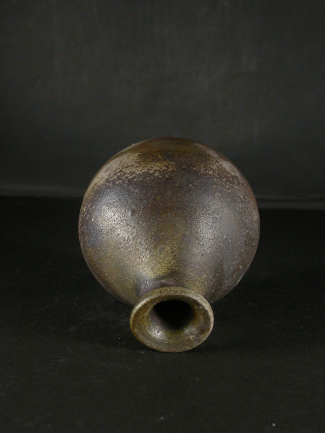 備前焼 登窯 備前焼物故作家 小川 秀蔵 共箱付き桟切・黄ゴマ徳利1