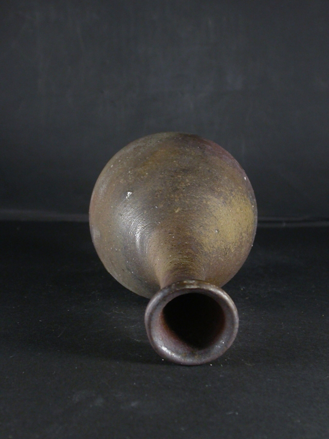 処分品 備前焼 登窯 備前市無形文化財 見附 文雄 共箱付き桟切・黄ゴマ