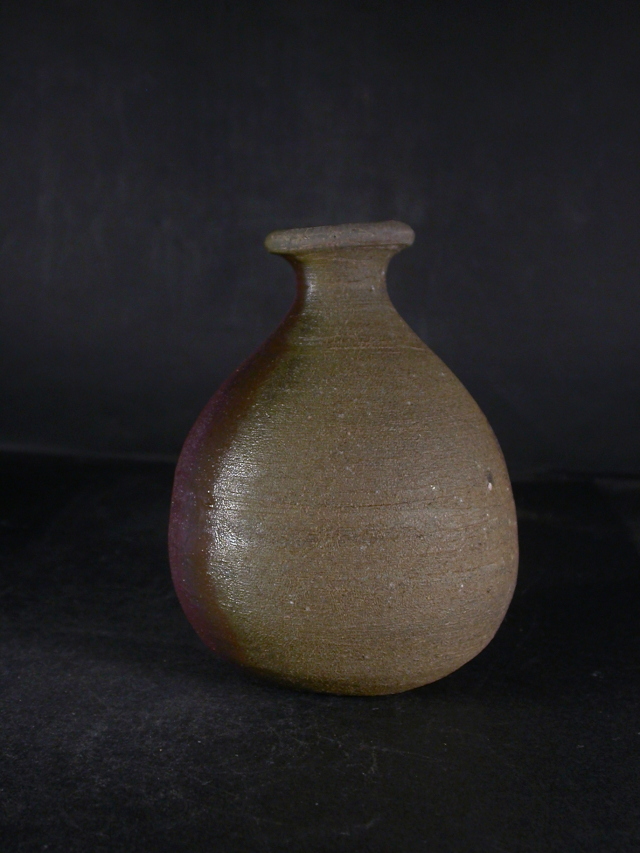 藤原建 備前窯変花入 備前焼 茶道具 1231121957_5c298addc8fea.jpg