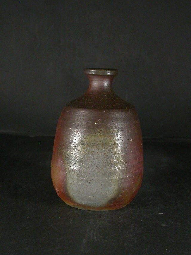 前焼 登窯 備前焼物故作家 三村 陶伯 共箱付き桟切・黄ゴマ徳利2