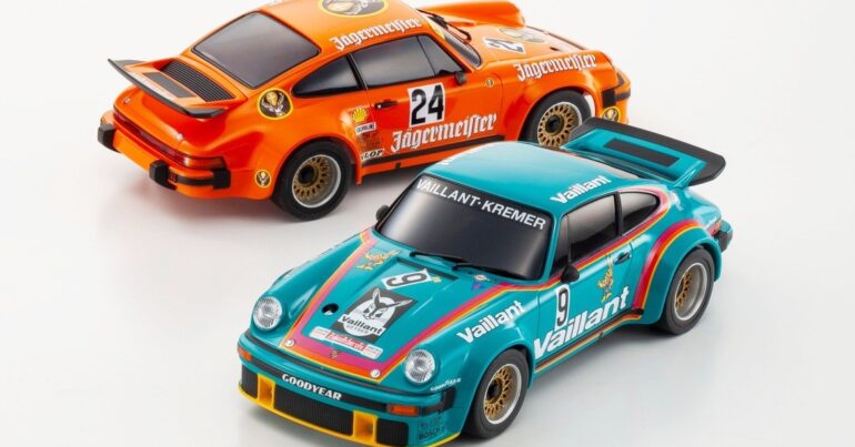 Kyosho Porsche 934 RSR (1976) Jagermeister #24 & Vaillant #9 Mini