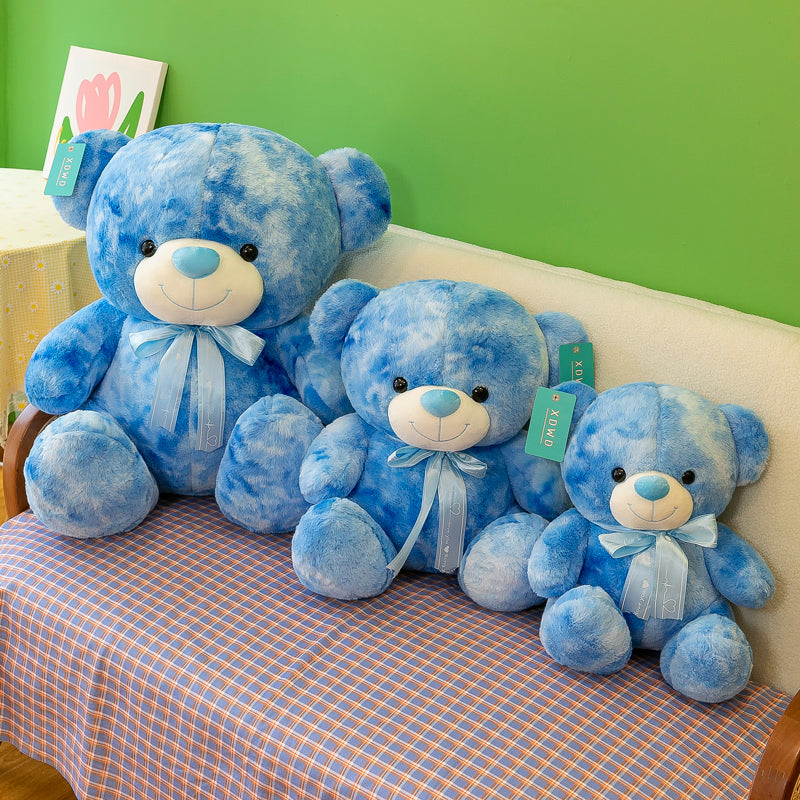 Tie-Dye Blue Stuffed Bear – Big Squishies