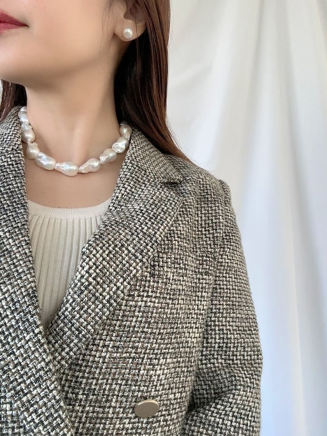 オイスターパールネックレス ブライダルパールアクセサリー 結婚式