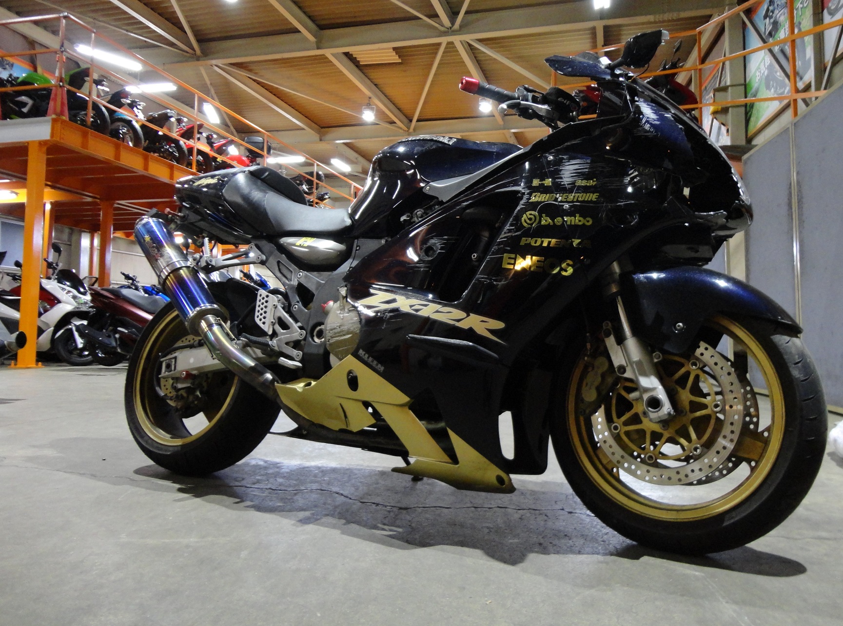 ZX-12R買取査定事例【フレーム歪みの全損事故車】0.5万円