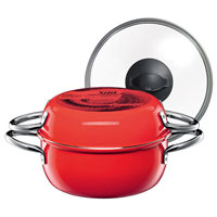 お取り寄せ】シラルガン コンビクック ガラス蓋付 エナジーレッド