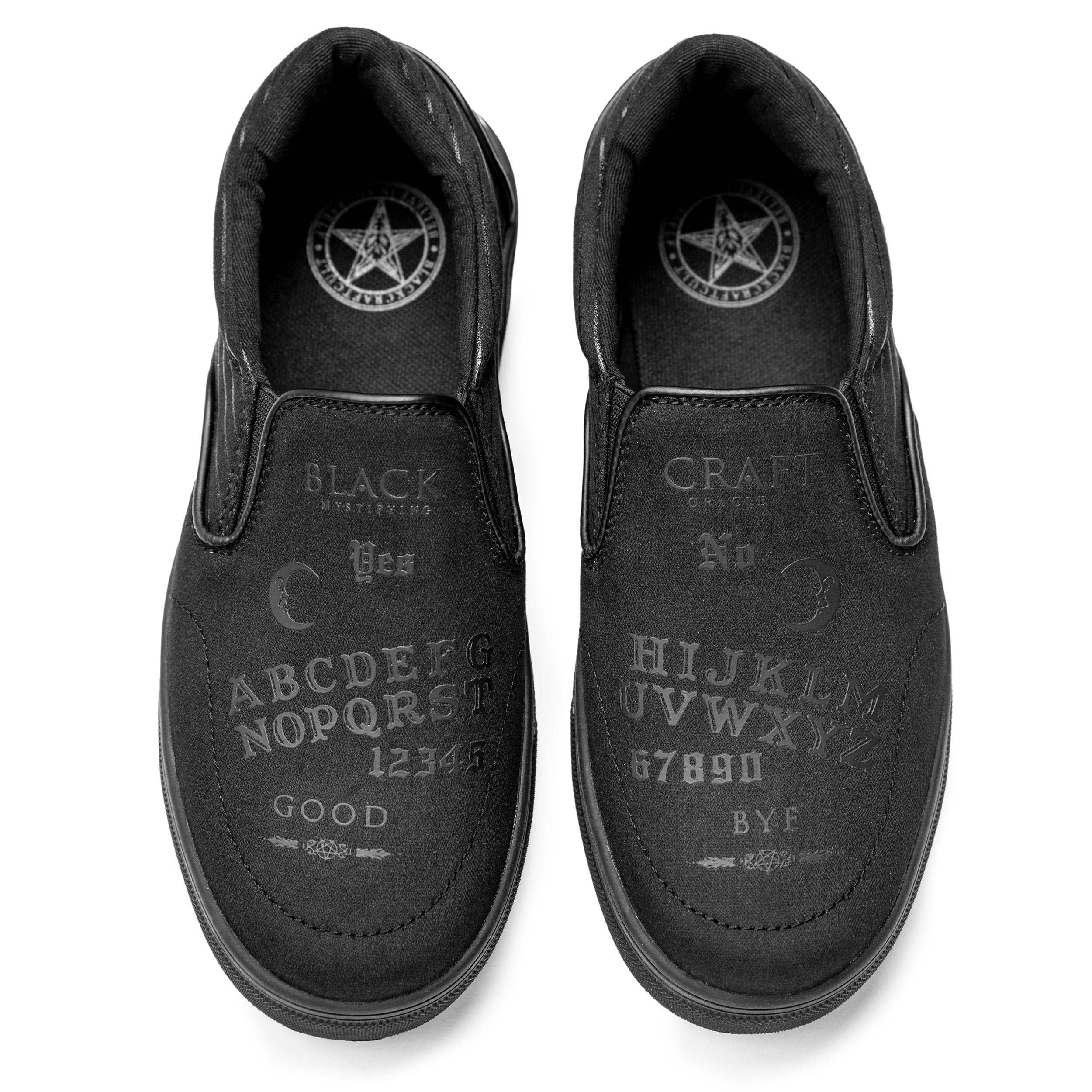 BLACKCRAFT Store - Ouija - Black on Black Slip On Sneaker – Blackcraft