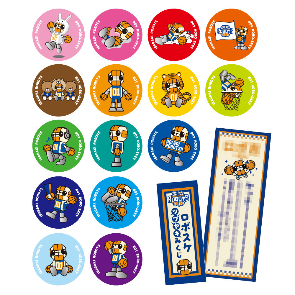 ブラインド】ロボスケツブヤキみくじ付缶バッジ｜茨城ロボッツ｜B
