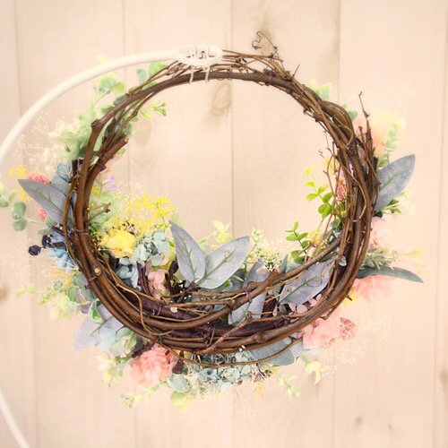 INFINITY / プリザ・アートmixのリースブーケ青1