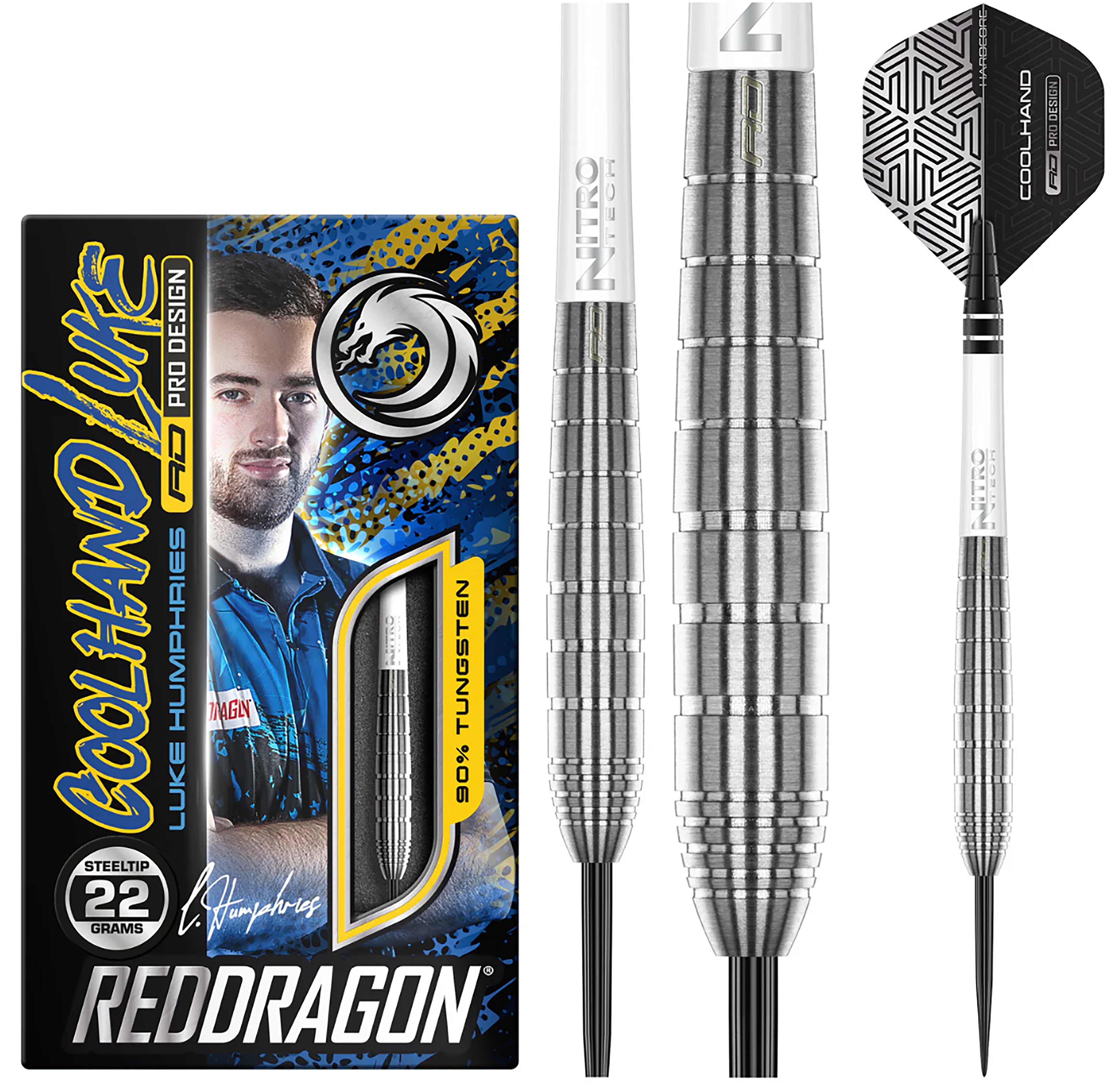 Red Dragon Luke Humphries TX1 - Cool Hand - 90% Tungsten Darts - 22g 2