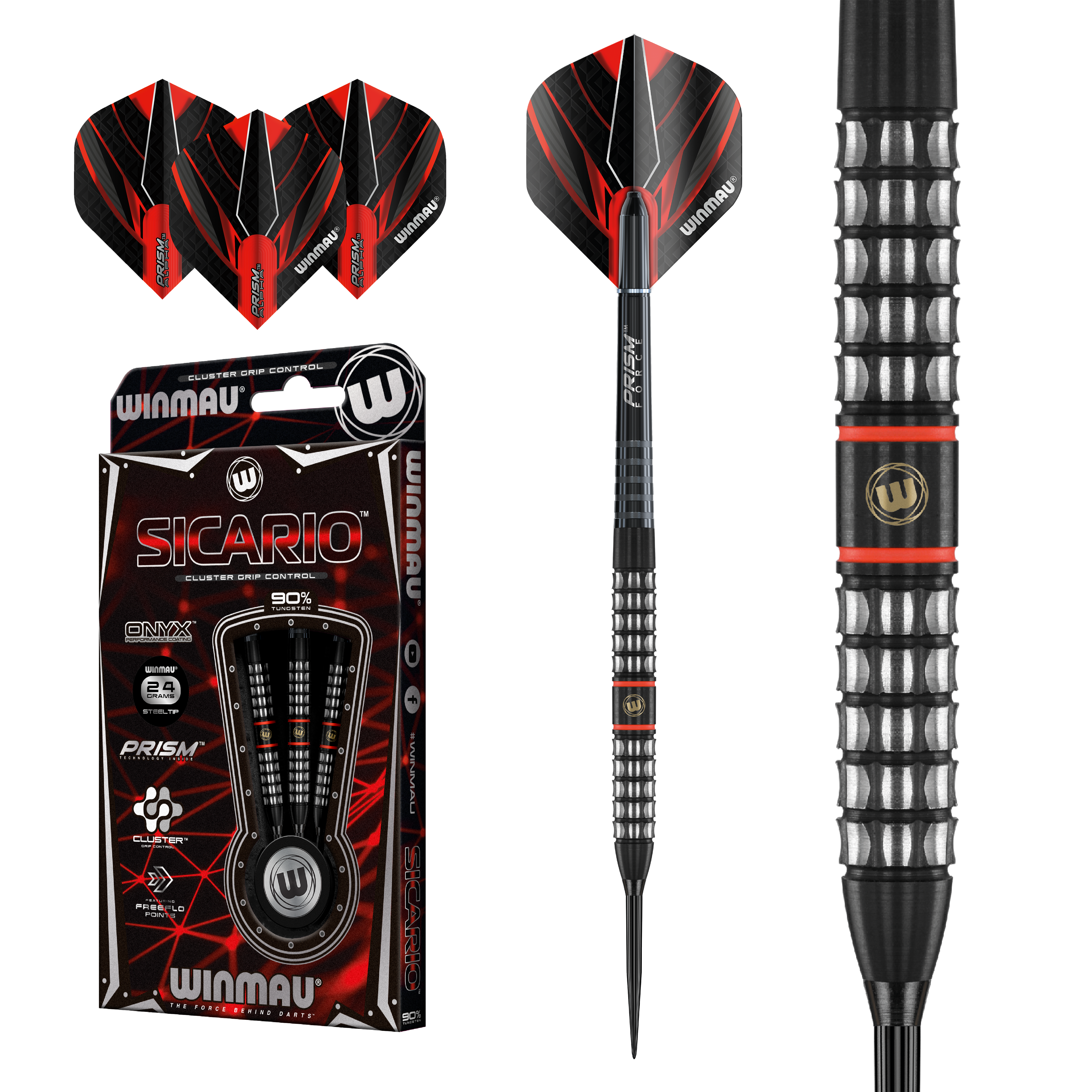 Winmau Sicario - 90% Tungsten Darts - 22g 24g 26g