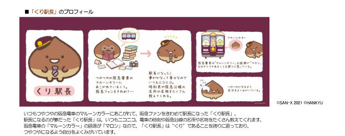 新製品】阪急電鉄×「すみっコぐらし」で誕生した「くり駅長」のビッグ