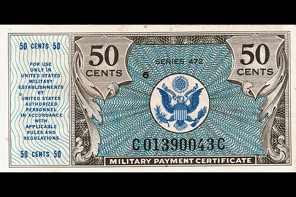 50セント券(1948年発行) < アメリカ合衆国(軍票) < 海外通貨 < 文鉄