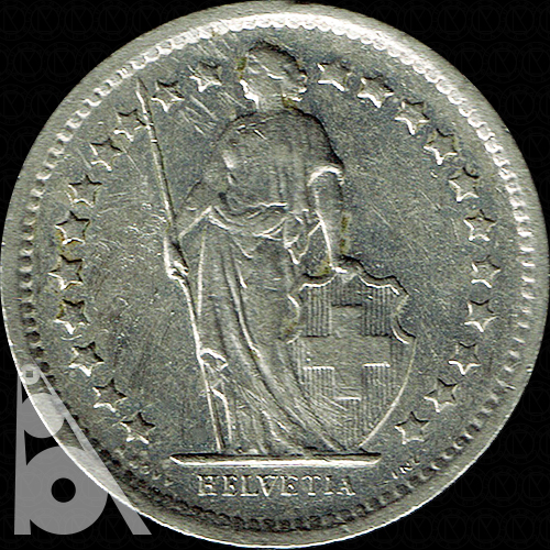 ½フラン(50ラッペン) 白銅貨(1967年発行) < スイス < 海外通貨 < 文鉄