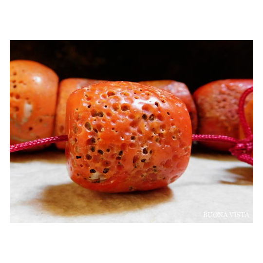 チベット 山珊瑚 アンティークビーズ チベタンコーラル BUONA VISTA