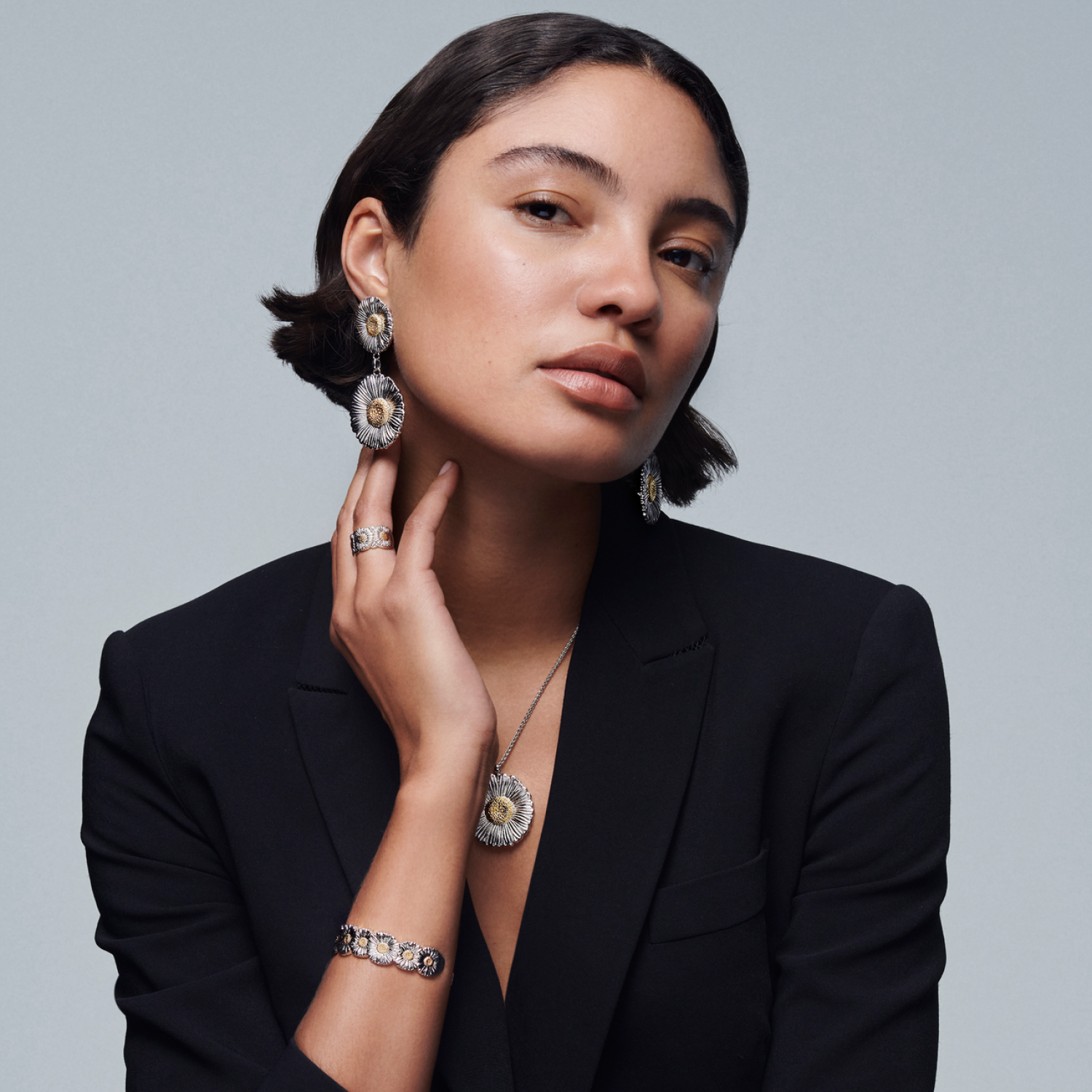 BLOSSOMS SILVER AND VERMEIL ETERNELLE RING