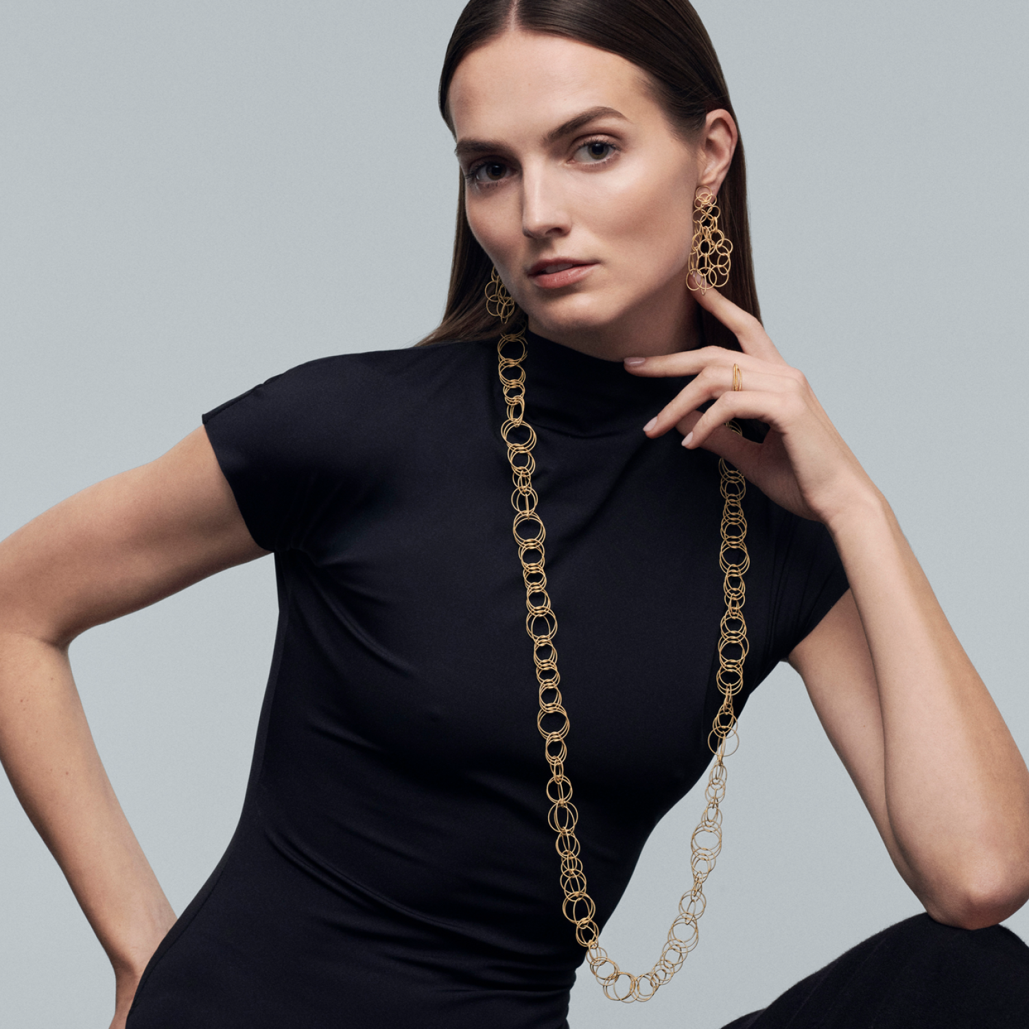 タイニーサークル ハワイ イエローゴールド ネックレス